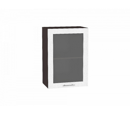 Шкаф верхний с 1-ой остекленной дверцей Валерия-М, цвет: Белый металлик