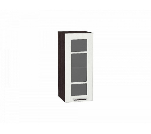 Шкаф верхний с 1-ой остекленной дверцей Прага, цвет: Белое дерево