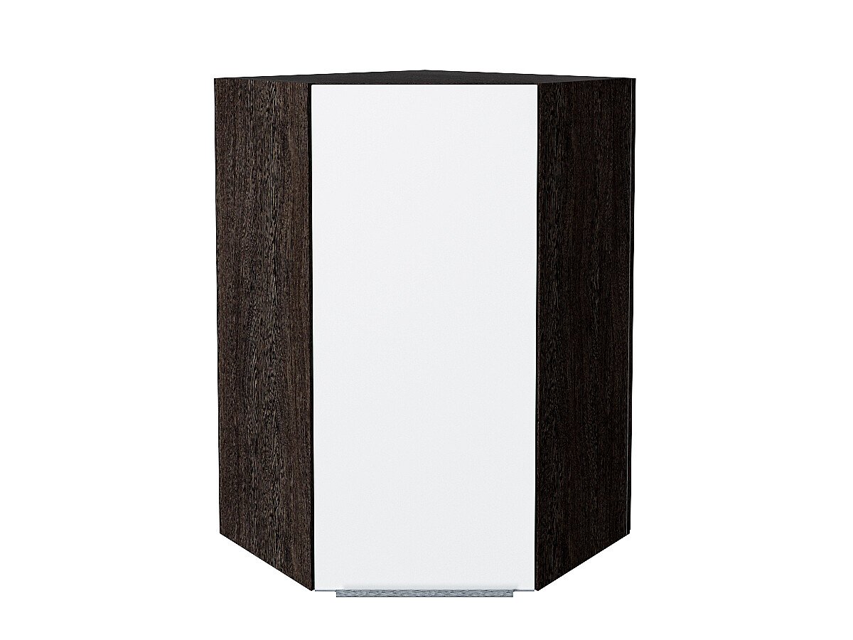 Шкаф верхний угловой Фьюжн, цвет: Silky White Шкаф верхний угловой Фьюжн, цвет: Silky White