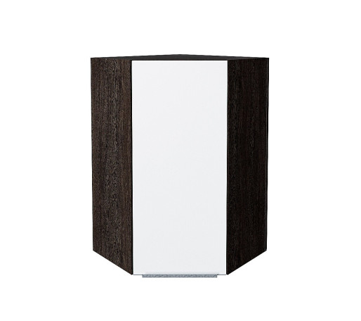 Шкаф верхний угловой Фьюжн, цвет: Silky White