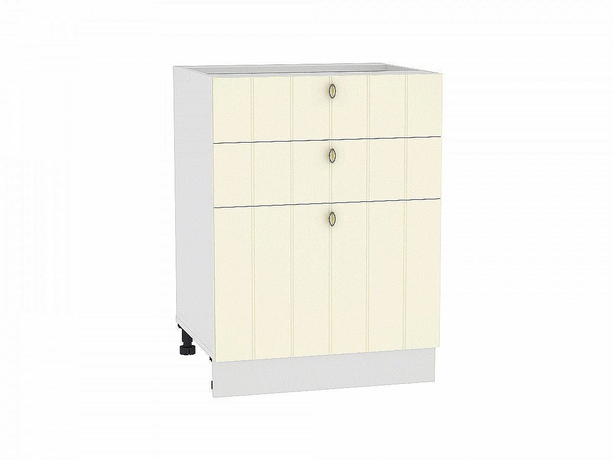 Шкаф нижний с 3-мя ящиками Прованс, цвет: Ваниль Шкаф нижний с 3-мя ящиками Прованс, цвет: Ваниль