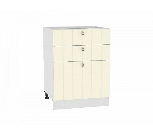 Шкаф нижний с 3-мя ящиками Прованс, цвет: Ваниль