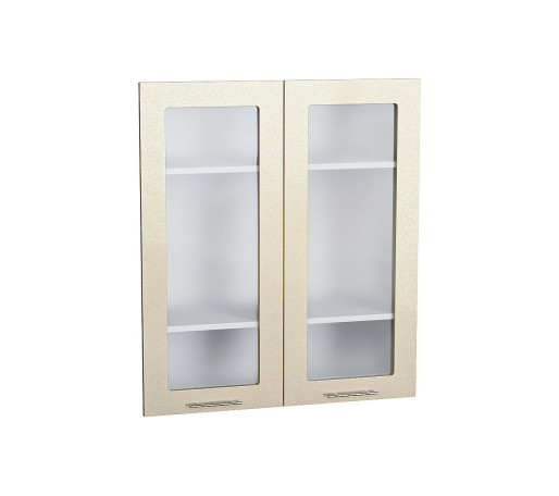 Комплект фасадов Валерия-М со стеклом для каркаса Ф-55Н В809, цвет: Бежевый металлик