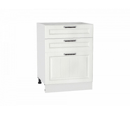 Шкаф нижний с 3-мя ящиками Прага, цвет: Белое дерево