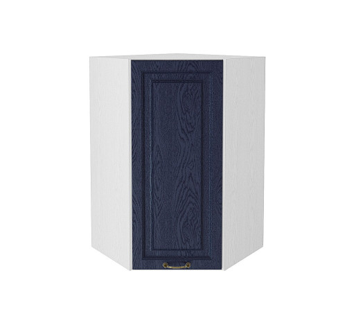 Шкаф верхний угловой Ницца, цвет: Дуб синий