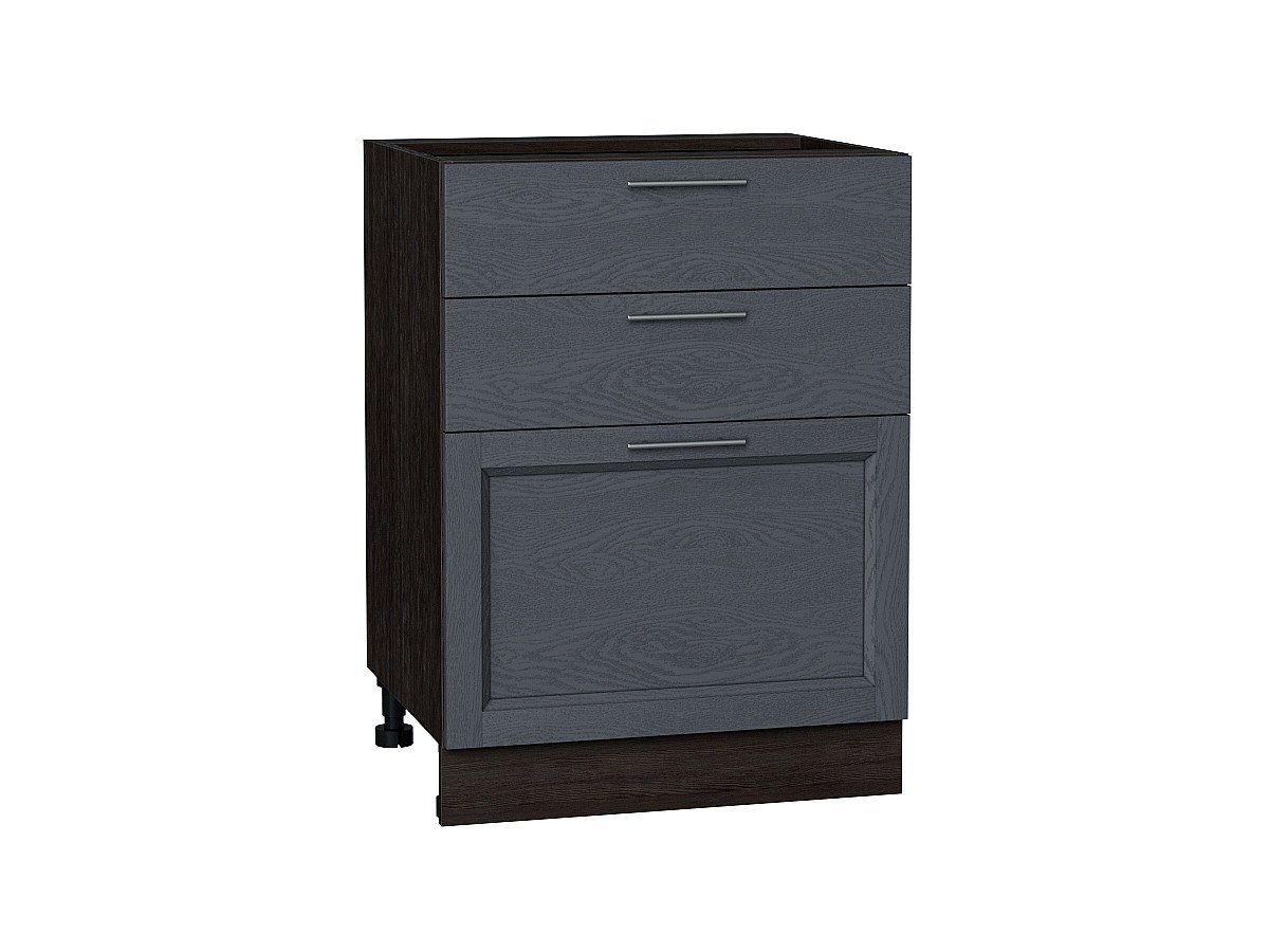 Шкаф нижний с 3-мя ящиками Сканди, цвет: Graphite Softwood Шкаф нижний с 3-мя ящиками Сканди, цвет: Graphite Softwood