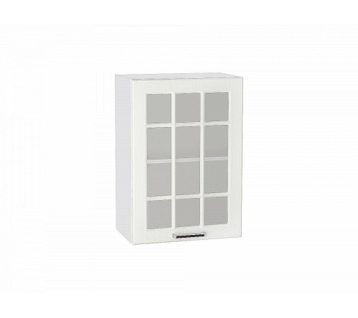 Шкаф верхний с 1-ой остекленной дверцей Прага, цвет: Белое дерево