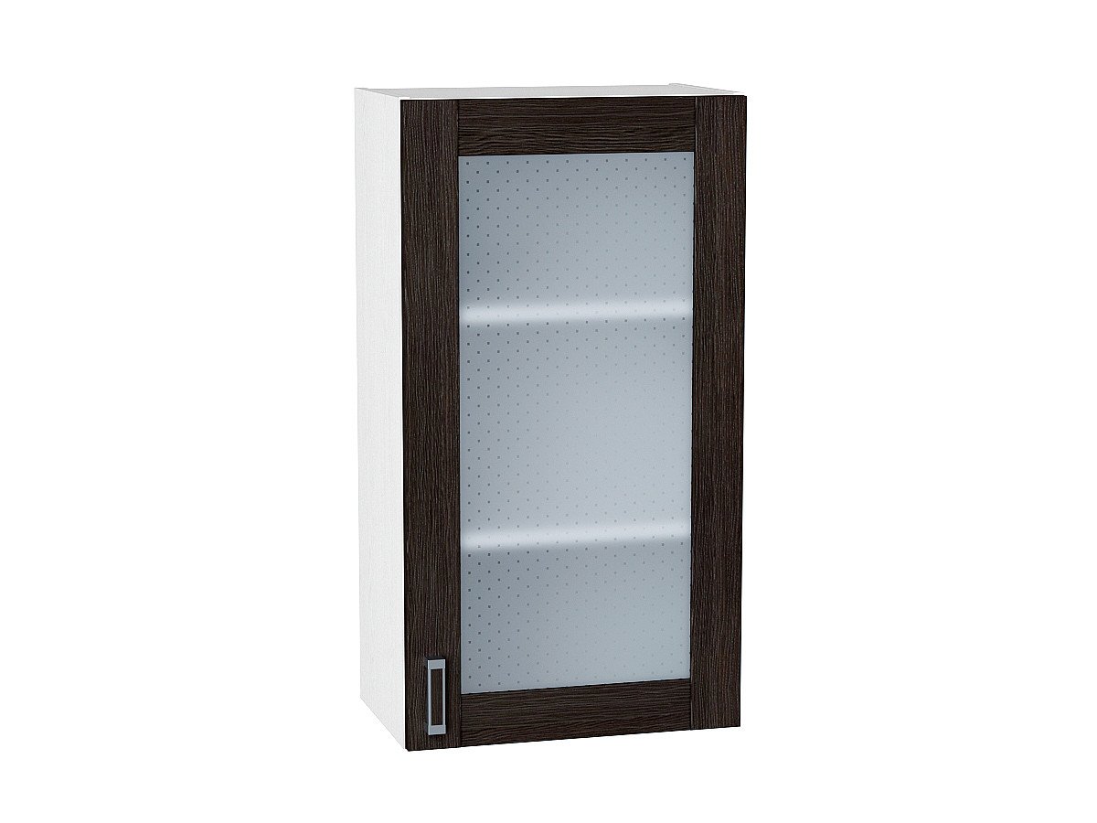 Шкаф верхний с 1-ой остекленной дверцей Лофт, цвет: Wenge Veralinga Шкаф верхний с 1-ой остекленной дверцей Лофт, цвет: Wenge Veralinga