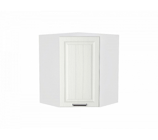 Шкаф верхний угловой Прага, цвет: Белое дерево