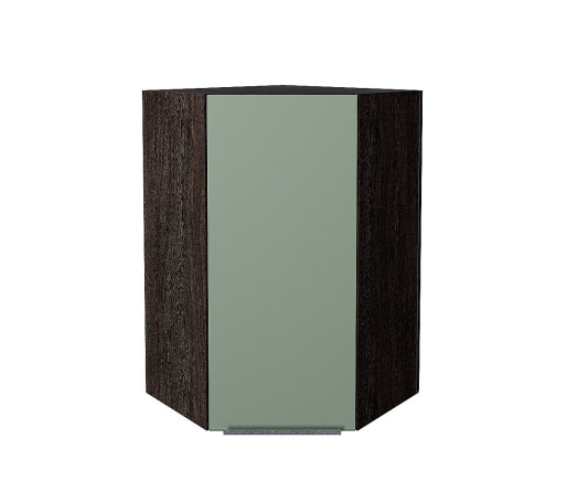 Шкаф верхний угловой Фьюжн, цвет: Silky Mint