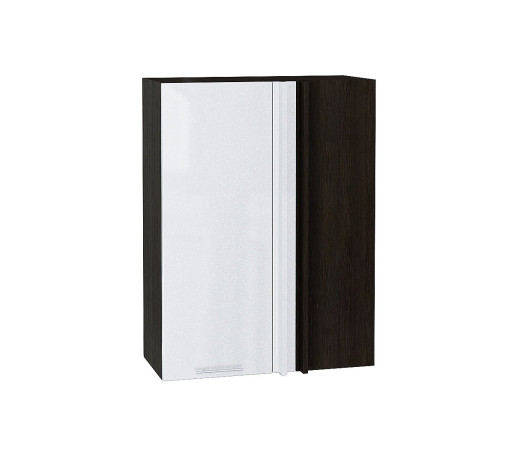 Шкаф верхний прямой угловой Валерия-М, цвет: Белый металлик