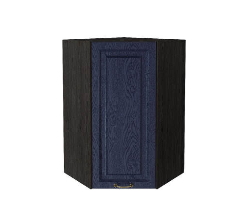 Шкаф верхний угловой Ницца, цвет: Дуб синий