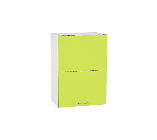 Шкаф верхний горизонтальный с подъемным механизмом Валерия-М, цвет: Лайм глянец