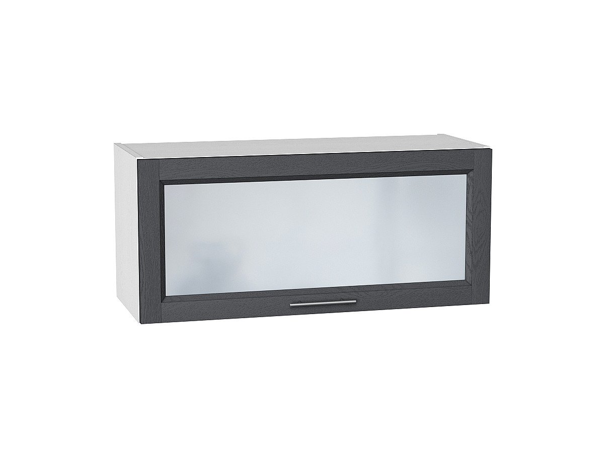 Шкаф верхний горизонтальный остекленный Сканди, цвет: Graphite Softwood Шкаф верхний горизонтальный остекленный Сканди, цвет: Graphite Softwood