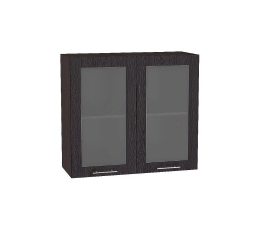 Шкаф верхний с 2-мя остекленными дверцами Валерия-М, цвет: Венге