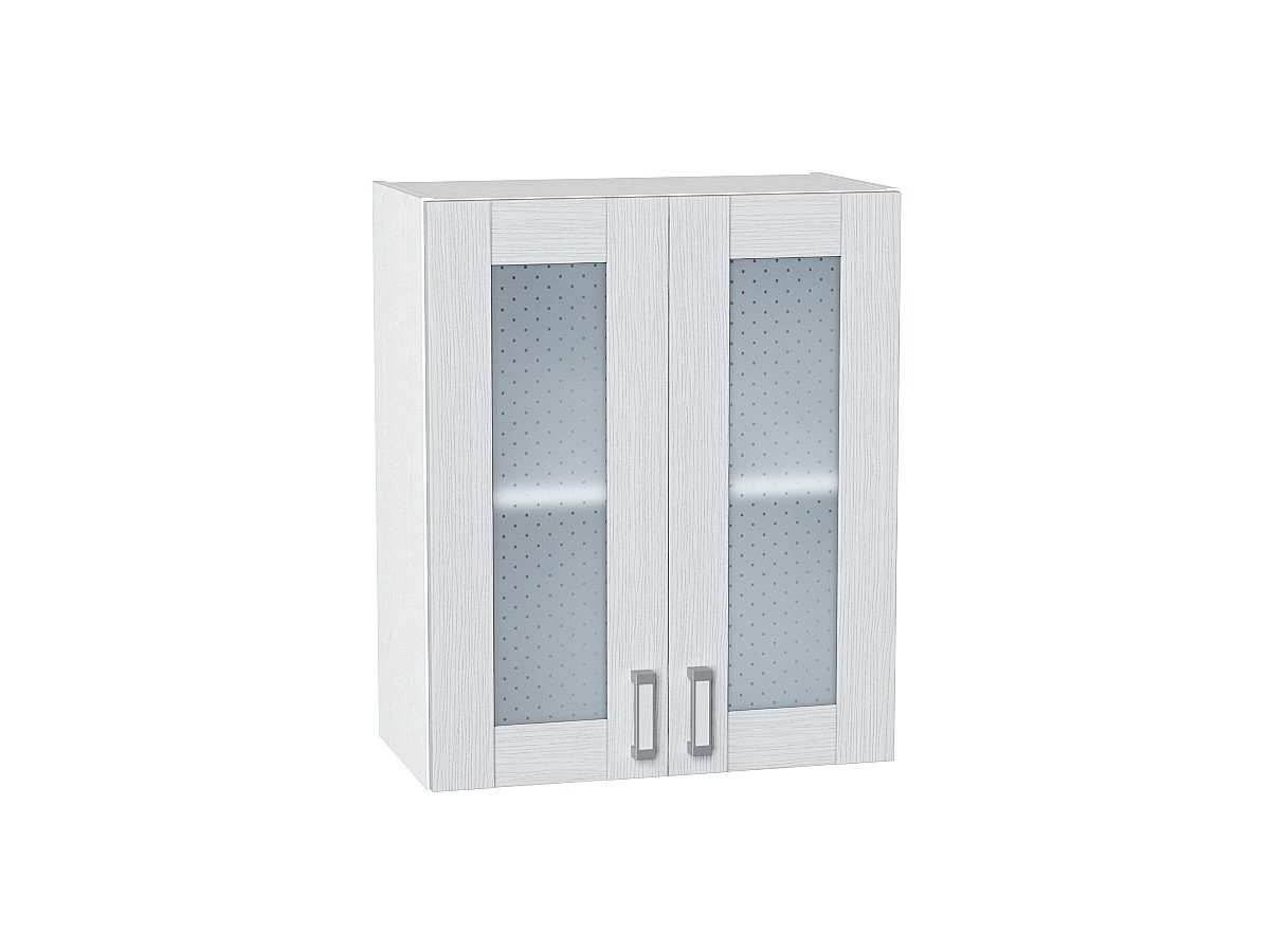 Шкаф верхний с 2-мя остекленными дверцами Лофт, цвет: Snow Veralinga Шкаф верхний с 2-мя остекленными дверцами Лофт, цвет: Snow Veralinga