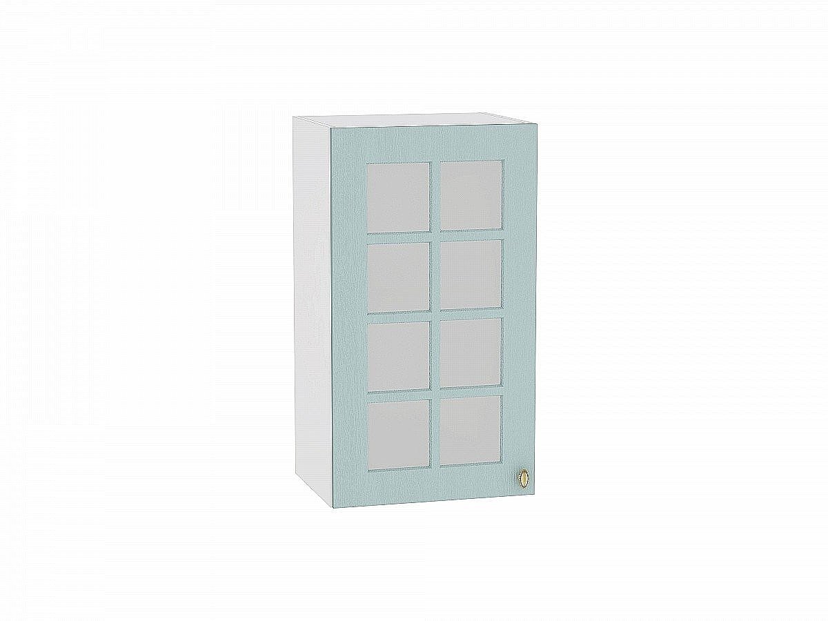 Шкаф верхний с 1-ой остекленной дверцей Прованс, цвет: Голубой Шкаф верхний с 1-ой остекленной дверцей Прованс, цвет: Голубой