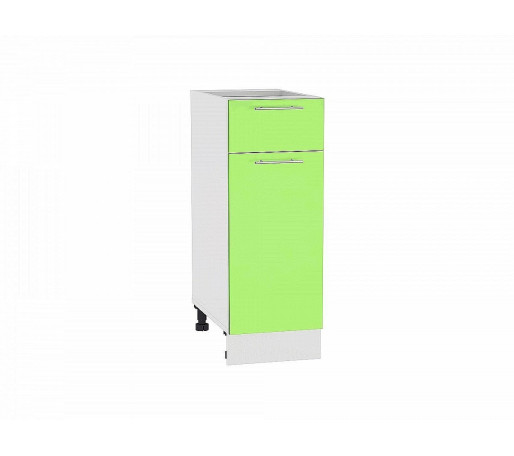 Шкаф нижний с 1-ой дверцей и ящиком Валерия-М, цвет: Салатовый глянец