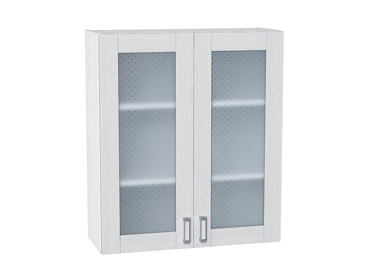 Шкаф верхний с 2-мя остекленными дверцами Лофт, цвет: Snow Veralinga Шкаф верхний с 2-мя остекленными дверцами Лофт, цвет: Snow Veralinga