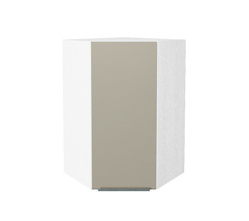 Шкаф верхний угловой Фьюжн, цвет: Silky Grey