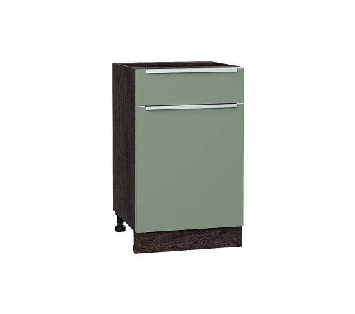 Шкаф нижний с 1-ой дверцей и ящиком Фьюжн, цвет: Silky Mint