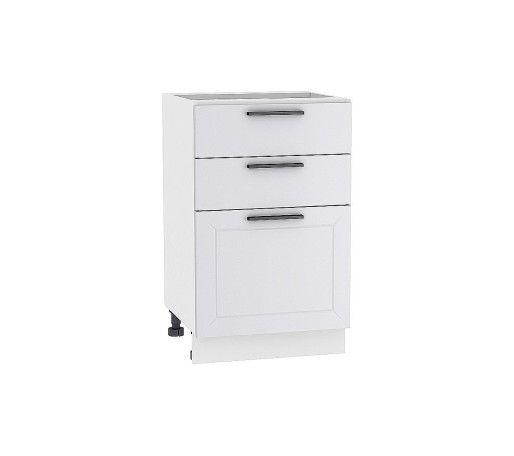 Шкаф нижний с 3-мя ящиками Глетчер, цвет: Гейнсборо Силк