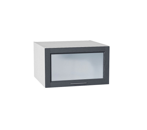 Шкаф верхний горизонтальный остекленный глубокий Сканди, цвет: Graphite Softwood