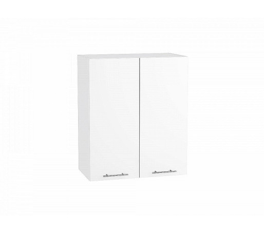 Шкаф верхний с 2-мя дверцами Валерия-М, цвет: Белый глянец
