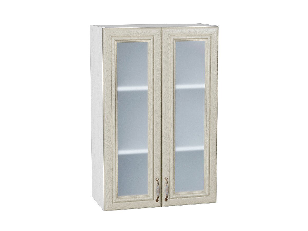 Шкаф верхний с 2-мя остекленными дверцами Шале, цвет: Ivory Шкаф верхний с 2-мя остекленными дверцами Шале, цвет: Ivory
