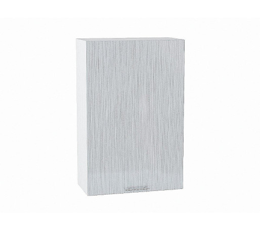 Шкаф верхний с 1-ой дверцей Валерия-М, цвет: Серый металлик дождь светлый