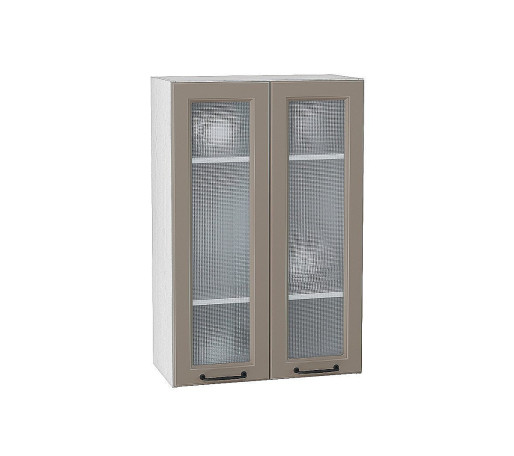 Шкаф верхний с 2-мя остекленными дверцами Ницца, цвет: Omnia