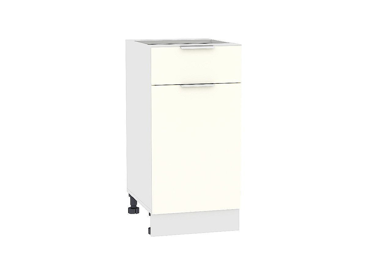 Шкаф нижний с 1-ой дверцей и ящиком Терра, цвет: Ваниль софт Шкаф нижний с 1-ой дверцей и ящиком Терра, цвет: Ваниль софт