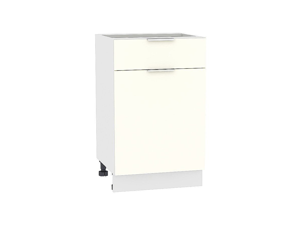 Шкаф нижний с 1-ой дверцей и ящиком Терра, цвет: Ваниль софт Шкаф нижний с 1-ой дверцей и ящиком Терра, цвет: Ваниль софт