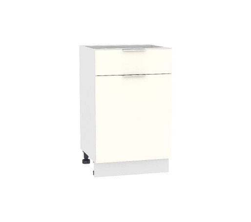 Шкаф нижний с 1-ой дверцей и ящиком Терра, цвет: Ваниль софт