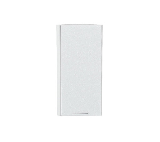 Шкаф верхний торцевой Валерия-М, цвет: Белый металлик