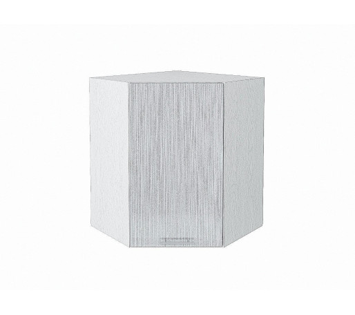 Шкаф верхний угловой Валерия-М, цвет: Серый металлик дождь светлый