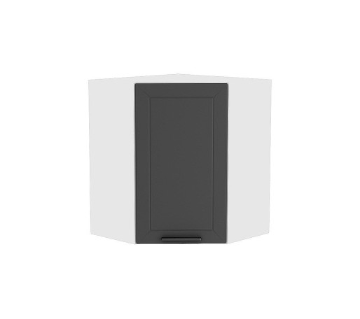 Шкаф верхний угловой Глетчер, цвет: Маренго Силк