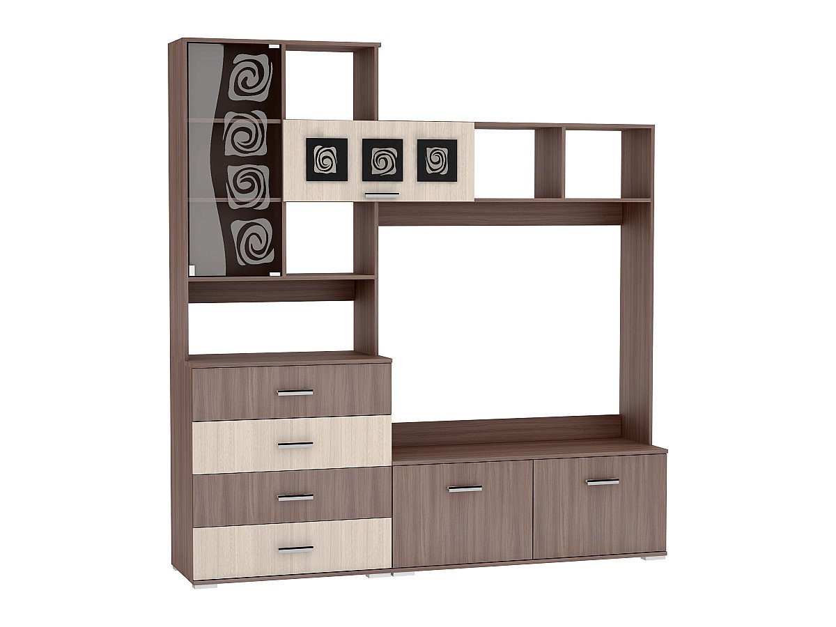 Тумба центральная Рошель ТБ-800М, цвет: Ясень шимо светлый/темный Тумба центральная Рошель ТБ-800М, цвет: Ясень шимо светлый/темный