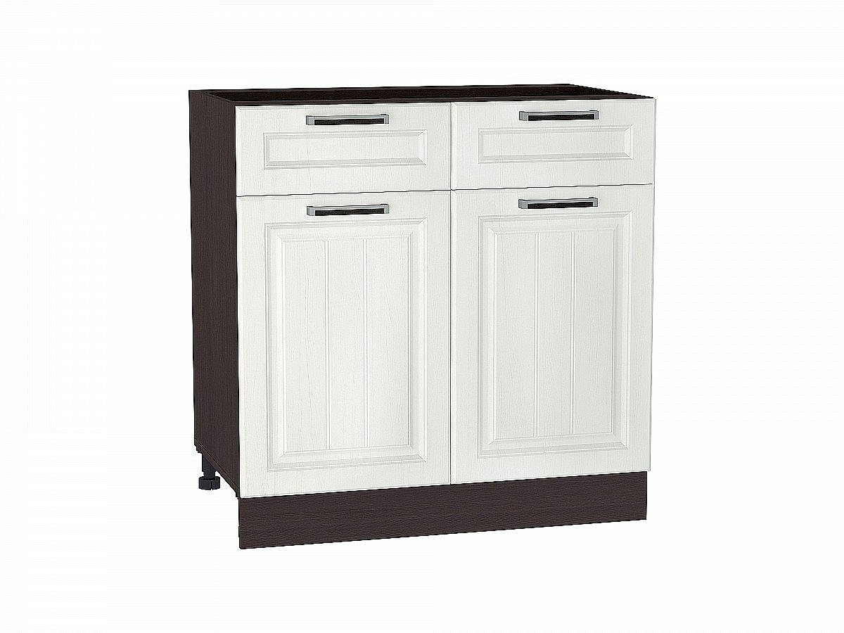 Шкаф нижний с 2-мя дверцами и 2-мя ящиками Прага, цвет: Белое дерево Шкаф нижний с 2-мя дверцами и 2-мя ящиками Прага, цвет: Белое дерево