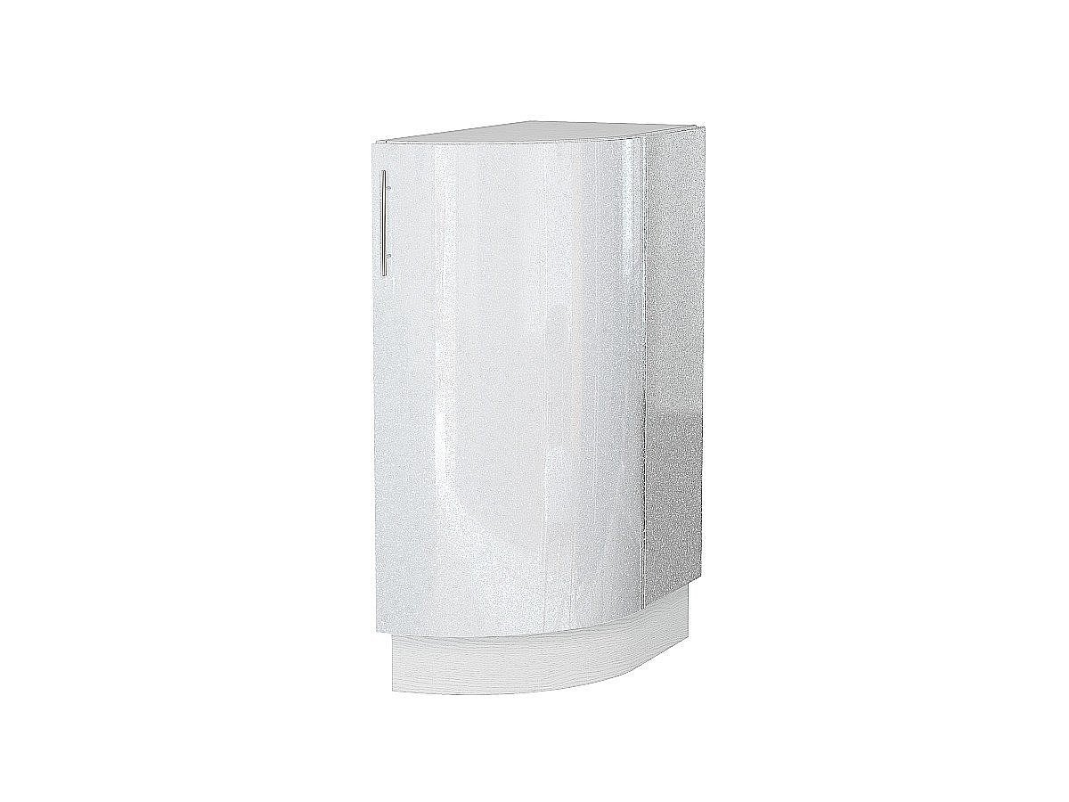 Шкаф нижний торцевой радиусный Валерия-М, цвет: Белый глянец Шкаф нижний торцевой радиусный Валерия-М, цвет: Белый глянец