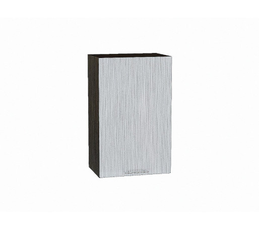 Шкаф верхний с 1-ой дверцей Валерия-М, цвет: Серый металлик дождь светлый