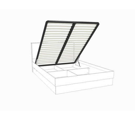 Ортопедическое основание с подъемным механизмом 1,6м, цвет: Черный