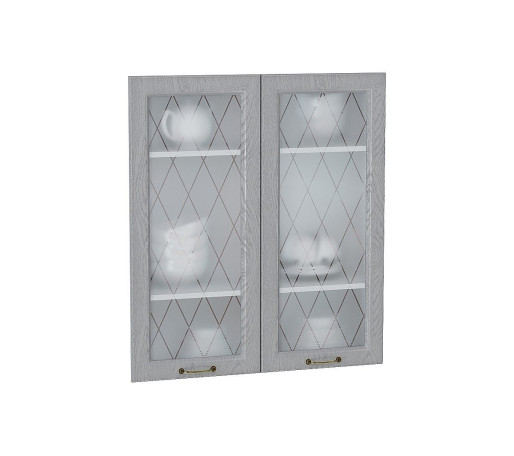 Комплект фасадов Ницца со стеклом для каркаса Ф-55Н В809, цвет: Дуб серый