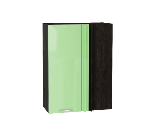 Шкаф верхний прямой угловой Валерия-М, цвет: Салатовый глянец