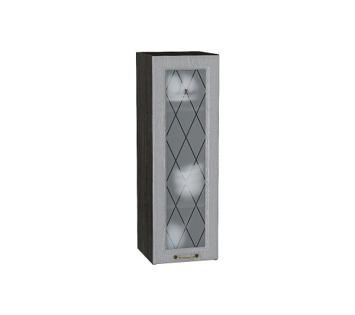 Шкаф верхний с 1-ой остекленной дверцей Ницца, цвет: Дуб серый