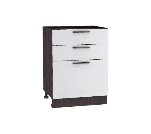 Шкаф нижний с 3-мя ящиками Глетчер, цвет: Гейнсборо Силк