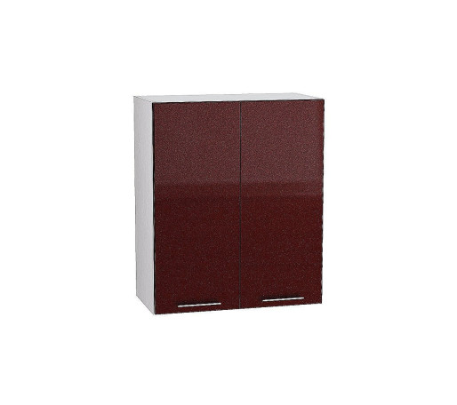 Шкаф верхний с 2-мя дверцами Валерия-М, цвет: Гранатовый металлик