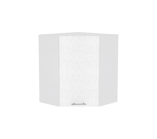 Шкаф верхний угловой Валерия-М, цвет: Белый металлик