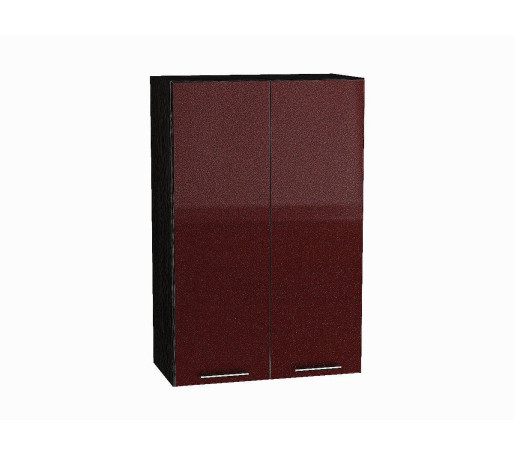 Шкаф верхний с 2-мя дверцами Валерия-М, цвет: Гранатовый металлик