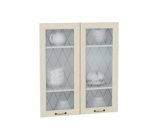 Комплект фасадов Ницца со стеклом для каркаса Ф-55Н В809, цвет: Дуб крем